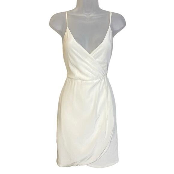 NWT Lavender Brown White Silk Tulip Mini Dress Women's Small - Picture 2 of 9